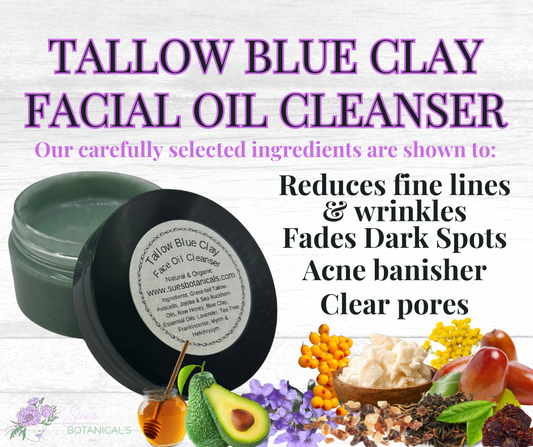 Tallow Blue Clay Facial Cleanser