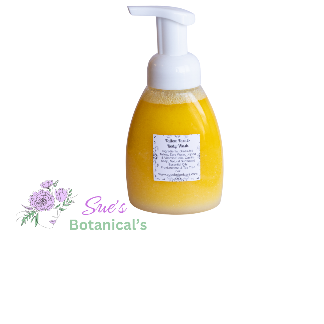 Tallow Face and body wash

All Natural skincare, extra hydration, organic skincare , moisturizer, Natural skincare, skin hydration, helps rosacea, helps acne, reduces wrinkles, reduces fine lines, organic skincare, Beef Tallow Skincare