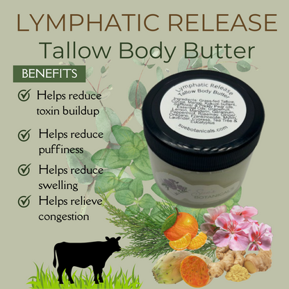 Lymphatic Release Tallow Body Butter

All Natural skincare, extra hydration, organic skincare , moisturizer, All Natural skincare, skin hydration, helps rosacea, helps acne, reduces wrinkles, helps psoriasis, reduces fine lines, organic skincare, Beef Tallow Skincare